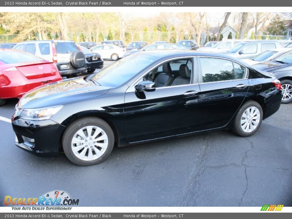 2013 Honda Accord EX-L Sedan Crystal Black Pearl / Black Photo #10