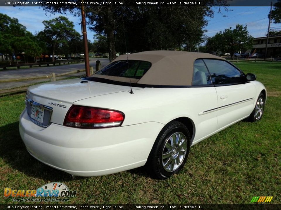 2006 Chrysler Sebring Limited Convertible Stone White / Light Taupe Photo #27