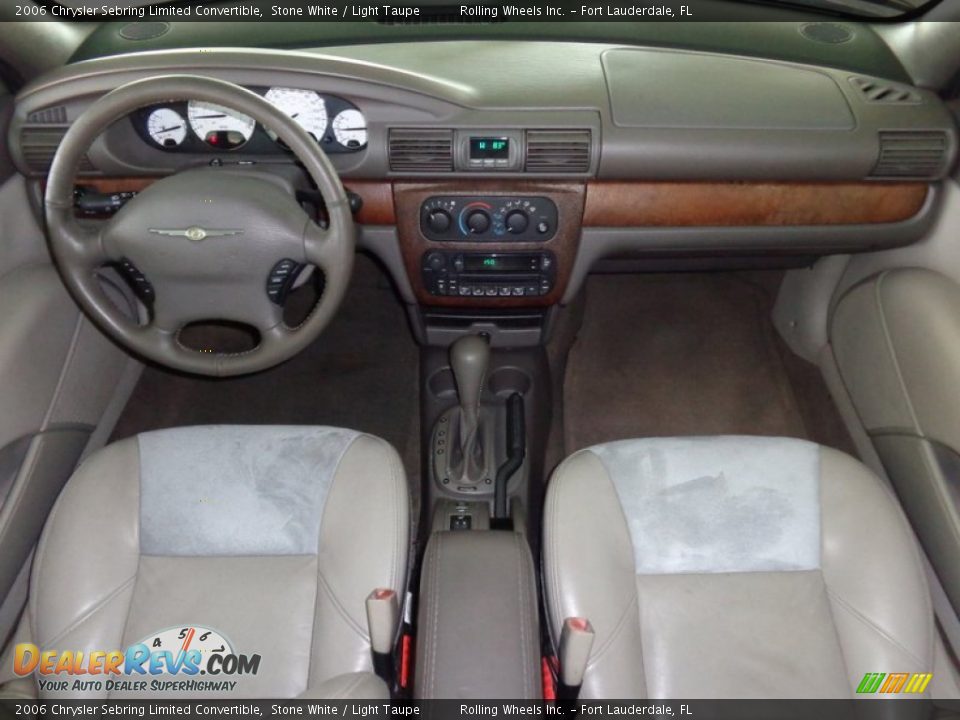 2006 Chrysler Sebring Limited Convertible Stone White / Light Taupe Photo #28