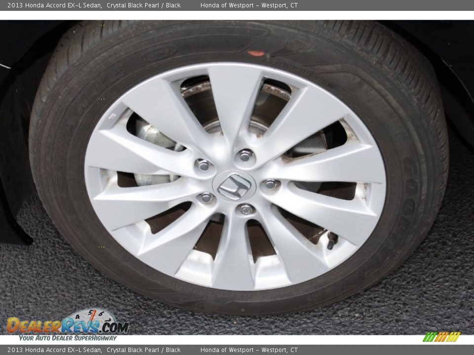 2013 Honda Accord EX-L Sedan Crystal Black Pearl / Black Photo #21
