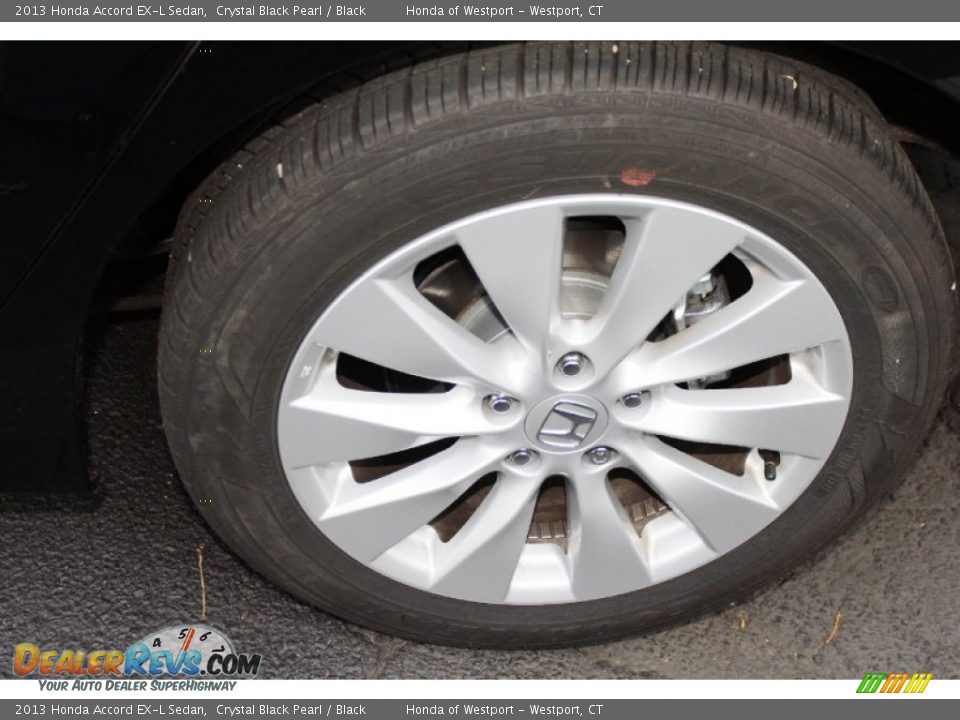 2013 Honda Accord EX-L Sedan Crystal Black Pearl / Black Photo #22