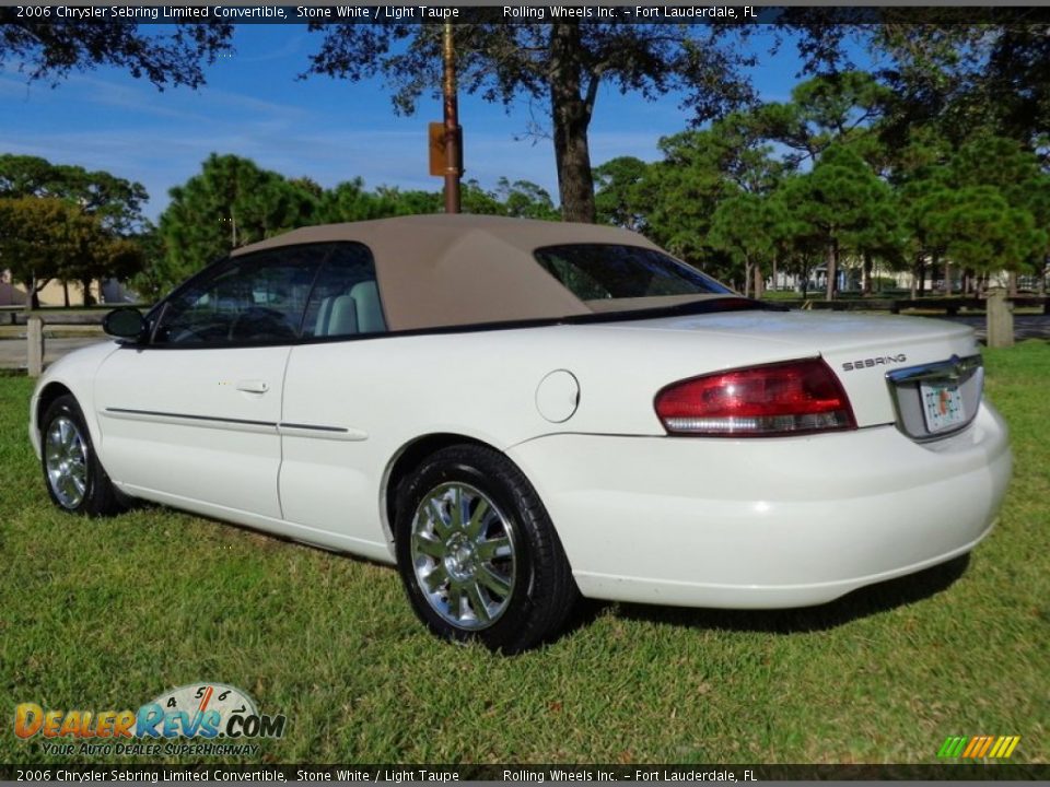2006 Chrysler Sebring Limited Convertible Stone White / Light Taupe Photo #32