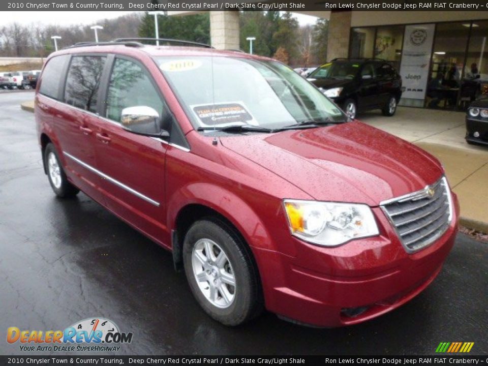 2010 Chrysler Town & Country Touring Deep Cherry Red Crystal Pearl / Dark Slate Gray/Light Shale Photo #2