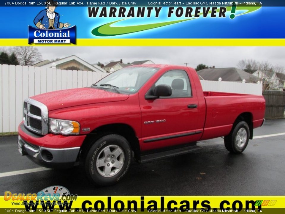 2004 Dodge Ram 1500 SLT Regular Cab 4x4 Flame Red / Dark Slate Gray Photo #1