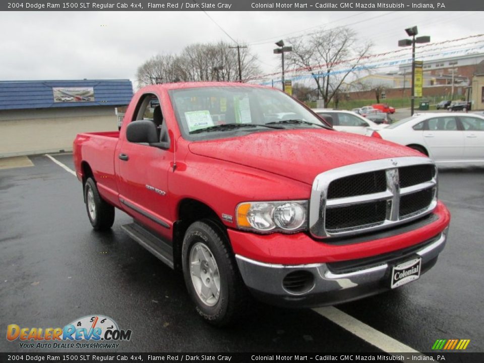 2004 Dodge Ram 1500 SLT Regular Cab 4x4 Flame Red / Dark Slate Gray Photo #8