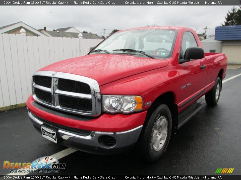 2004 Dodge Ram 1500 SLT Regular Cab 4x4 Flame Red / Dark Slate Gray Photo #10
