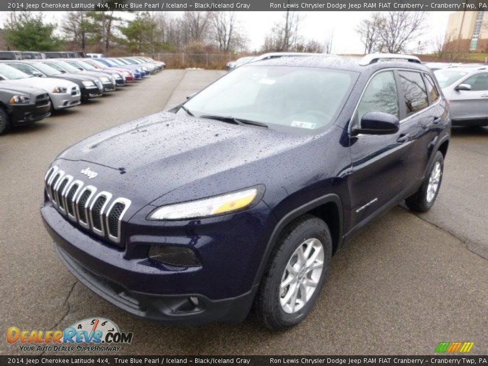 2014 Jeep Cherokee Latitude 4x4 True Blue Pearl / Iceland - Black/Iceland Gray Photo #2