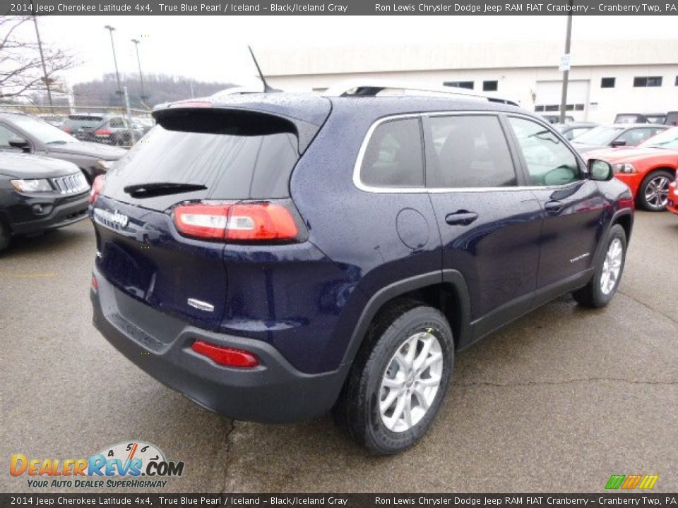 2014 Jeep Cherokee Latitude 4x4 True Blue Pearl / Iceland - Black/Iceland Gray Photo #6