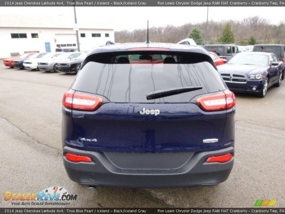 2014 Jeep Cherokee Latitude 4x4 True Blue Pearl / Iceland - Black/Iceland Gray Photo #7