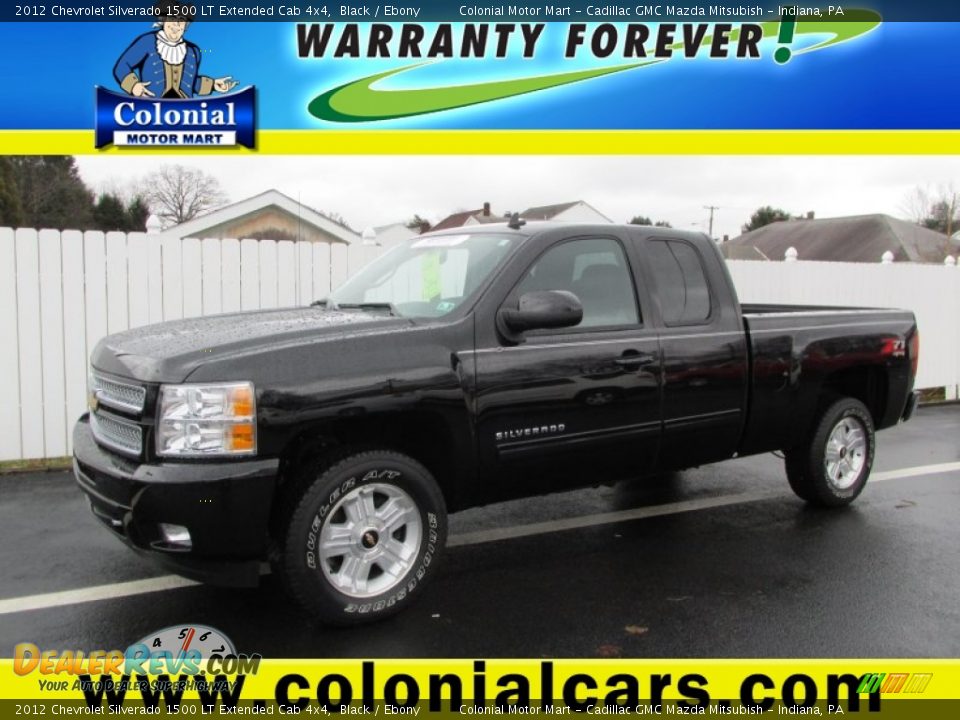 2012 Chevrolet Silverado 1500 LT Extended Cab 4x4 Black / Ebony Photo #1