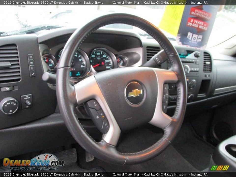 2012 Chevrolet Silverado 1500 LT Extended Cab 4x4 Black / Ebony Photo #15