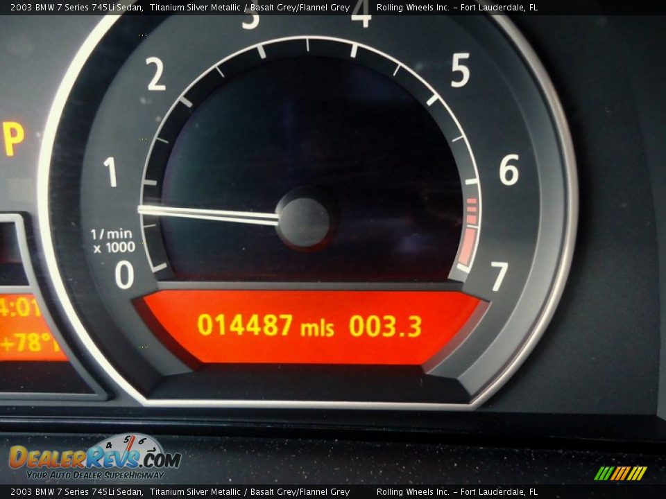 2003 BMW 7 Series 745Li Sedan Titanium Silver Metallic / Basalt Grey/Flannel Grey Photo #2