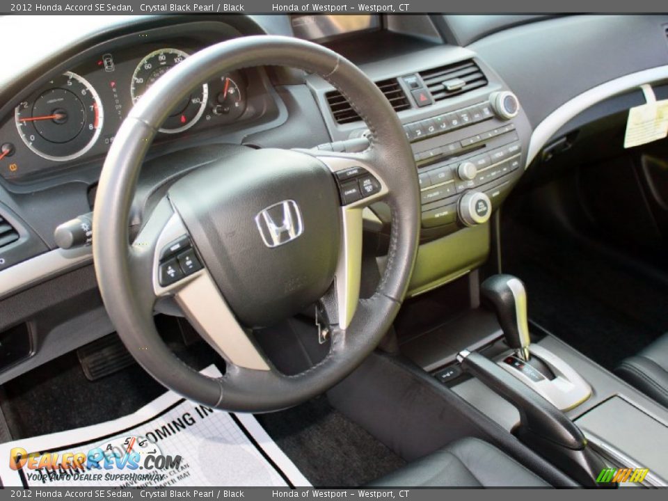 2012 Honda Accord SE Sedan Crystal Black Pearl / Black Photo #5