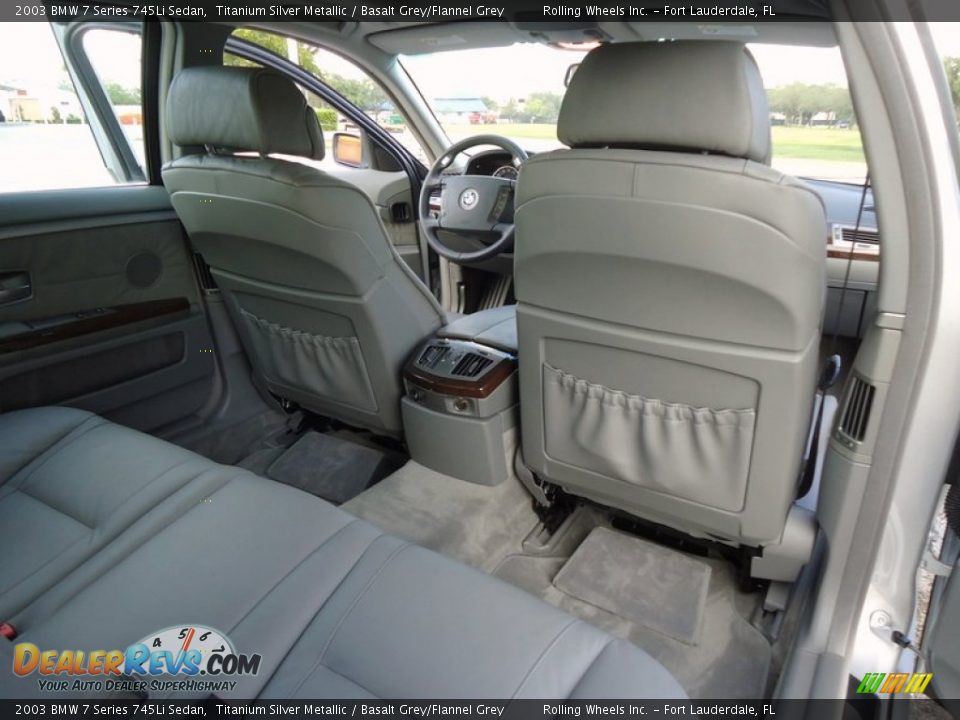 2003 BMW 7 Series 745Li Sedan Titanium Silver Metallic / Basalt Grey/Flannel Grey Photo #11