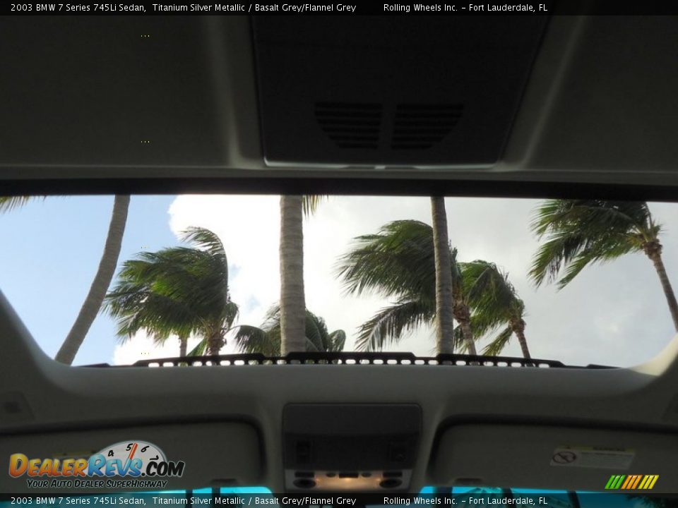 2003 BMW 7 Series 745Li Sedan Titanium Silver Metallic / Basalt Grey/Flannel Grey Photo #12