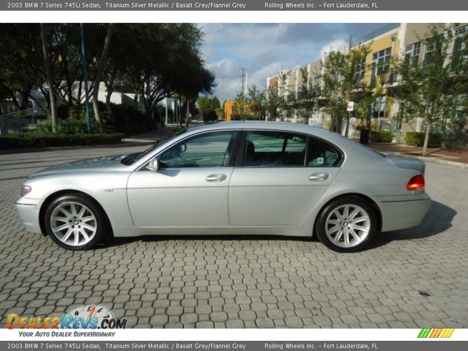 Titanium Silver Metallic 2003 BMW 7 Series 745Li Sedan Photo #13