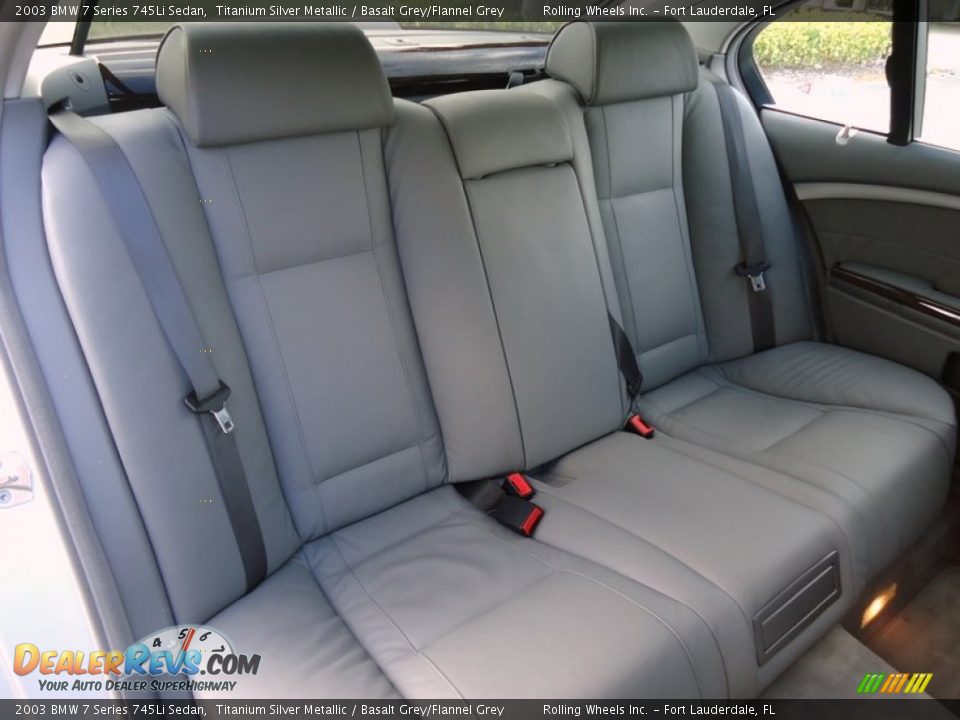 Rear Seat of 2003 BMW 7 Series 745Li Sedan Photo #17