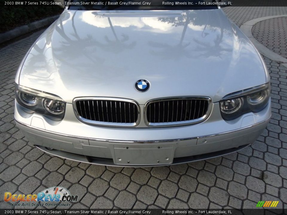 2003 BMW 7 Series 745Li Sedan Titanium Silver Metallic / Basalt Grey/Flannel Grey Photo #18