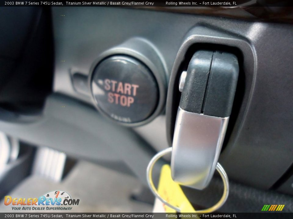 2003 BMW 7 Series 745Li Sedan Titanium Silver Metallic / Basalt Grey/Flannel Grey Photo #24