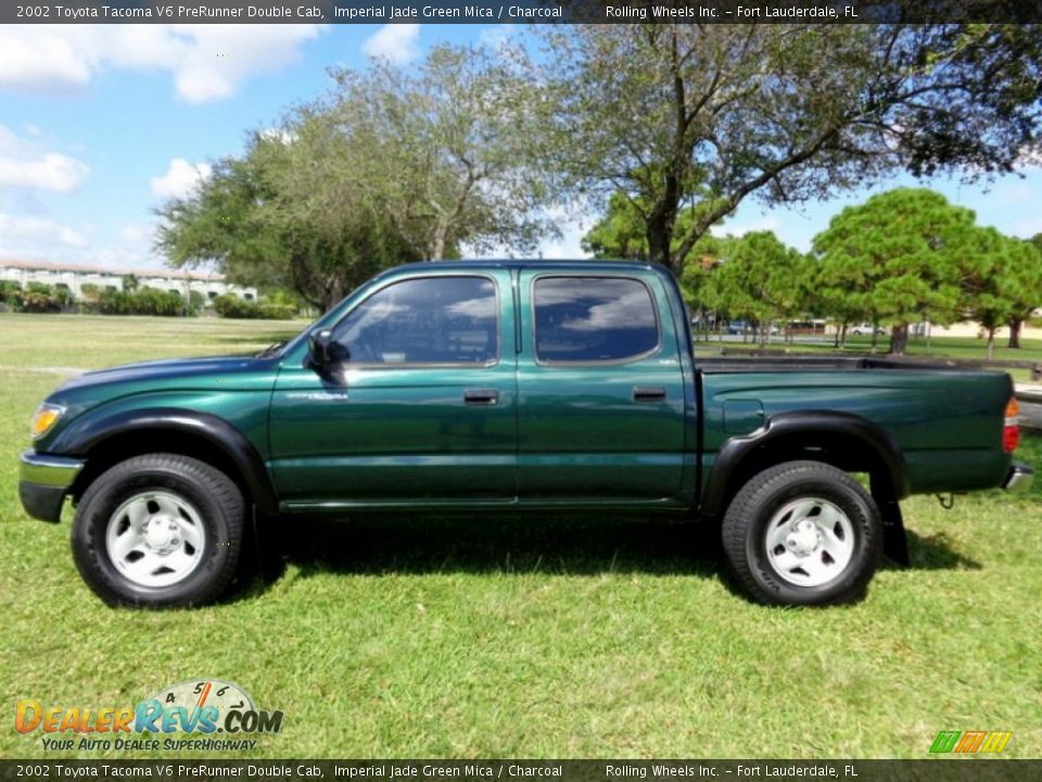 2002 Toyota Tacoma V6 PreRunner Double Cab Imperial Jade Green Mica / Charcoal Photo #3