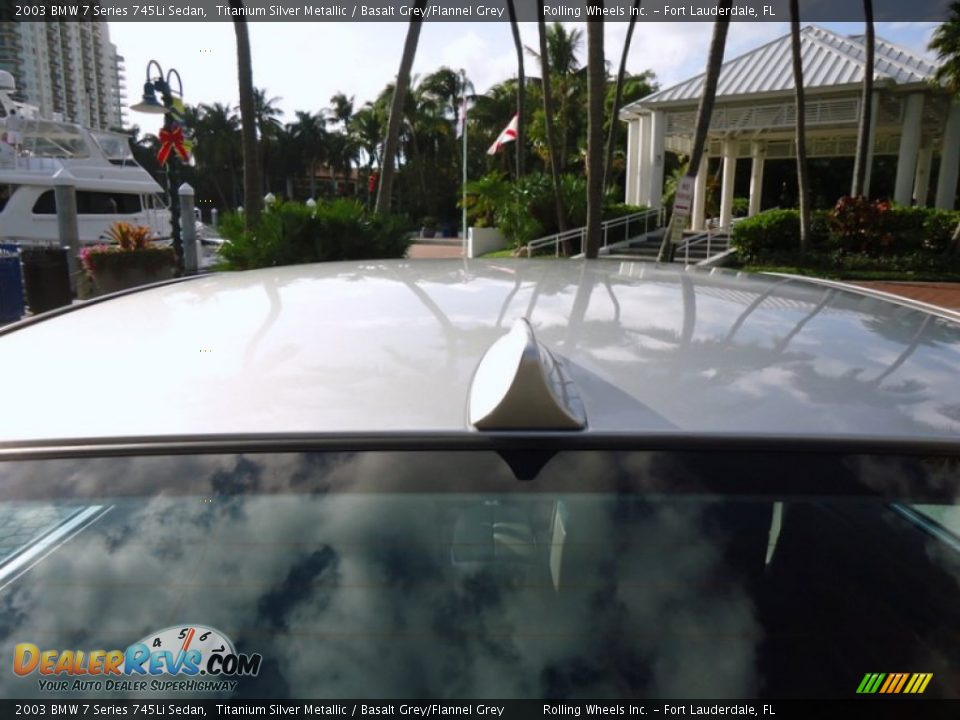 2003 BMW 7 Series 745Li Sedan Titanium Silver Metallic / Basalt Grey/Flannel Grey Photo #30