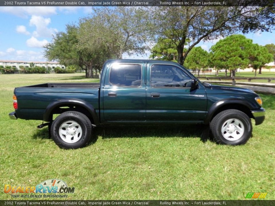 2002 Toyota Tacoma V6 PreRunner Double Cab Imperial Jade Green Mica / Charcoal Photo #10