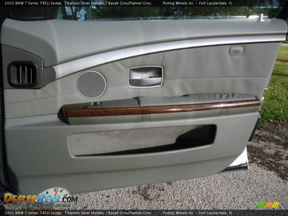 2003 BMW 7 Series 745Li Sedan Titanium Silver Metallic / Basalt Grey/Flannel Grey Photo #34