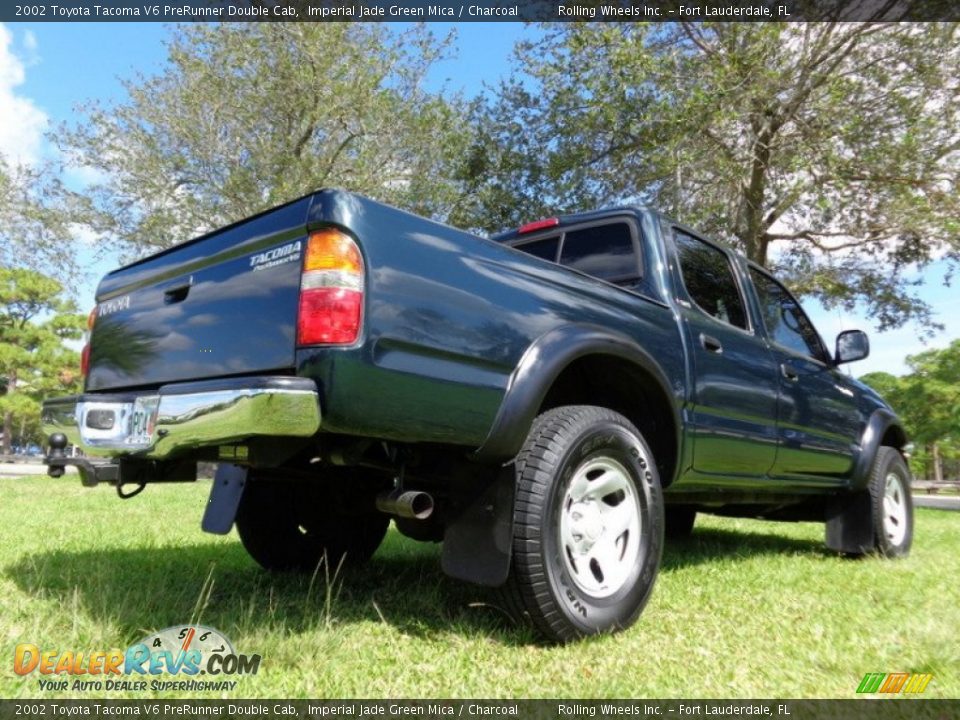 2002 Toyota Tacoma V6 PreRunner Double Cab Imperial Jade Green Mica / Charcoal Photo #12