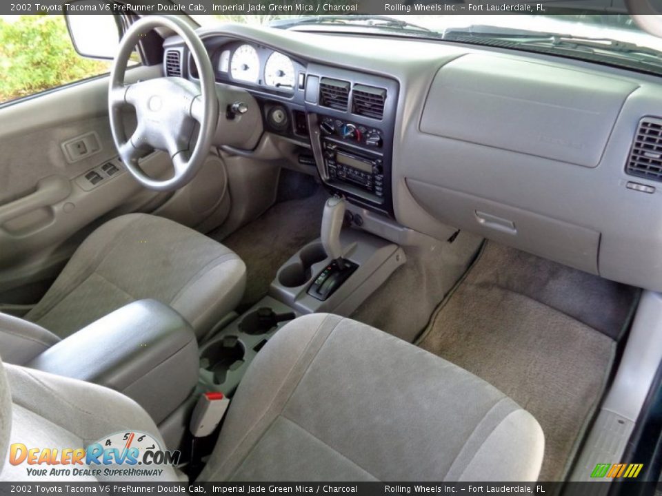 2002 Toyota Tacoma V6 PreRunner Double Cab Imperial Jade Green Mica / Charcoal Photo #19