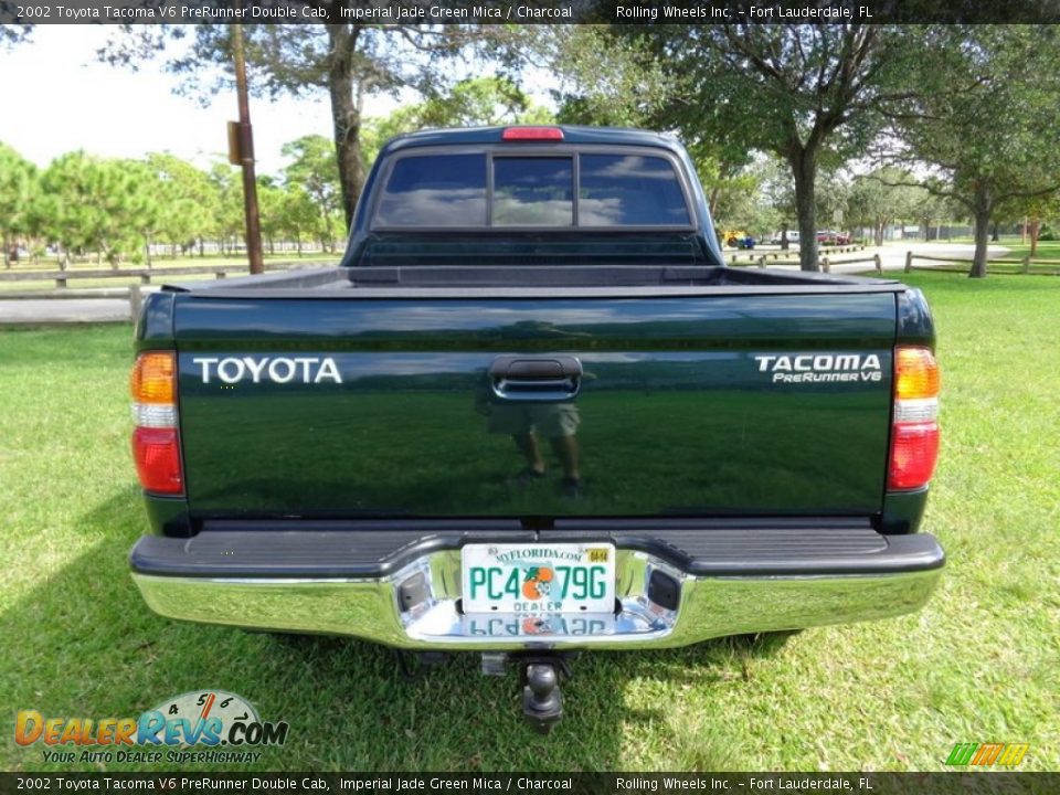 2002 Toyota Tacoma V6 PreRunner Double Cab Imperial Jade Green Mica / Charcoal Photo #20