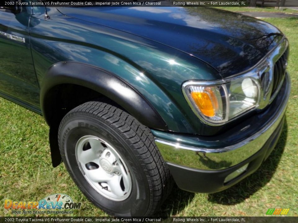 2002 Toyota Tacoma V6 PreRunner Double Cab Imperial Jade Green Mica / Charcoal Photo #29