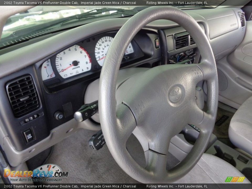 2002 Toyota Tacoma V6 PreRunner Double Cab Imperial Jade Green Mica / Charcoal Photo #34