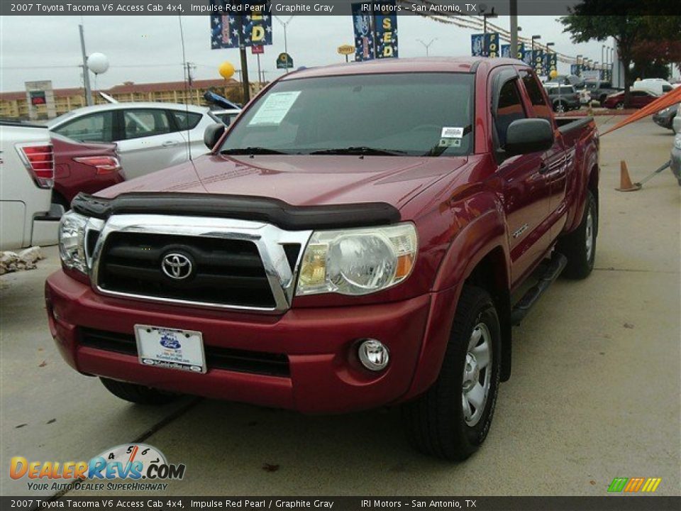 2007 Toyota Tacoma V6 Access Cab 4x4 Impulse Red Pearl / Graphite Gray Photo #2
