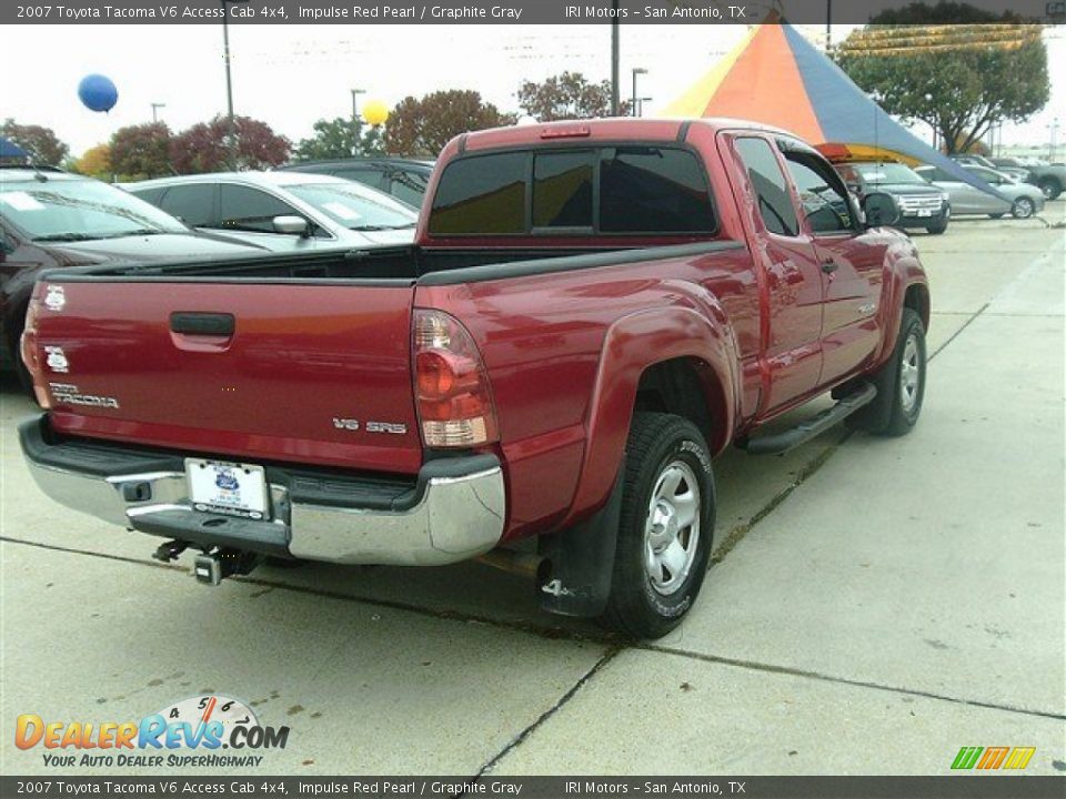 2007 Toyota Tacoma V6 Access Cab 4x4 Impulse Red Pearl / Graphite Gray Photo #5