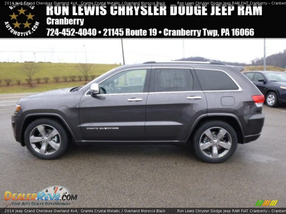 2014 Jeep Grand Cherokee Overland 4x4 Granite Crystal Metallic / Overland Morocco Black Photo #1