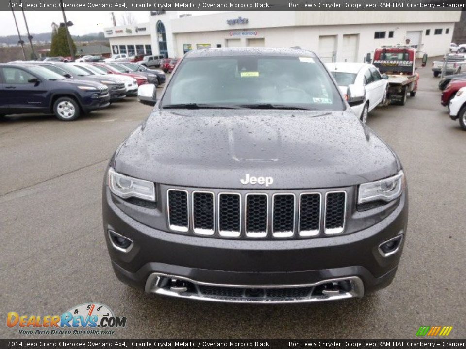 2014 Jeep Grand Cherokee Overland 4x4 Granite Crystal Metallic / Overland Morocco Black Photo #3
