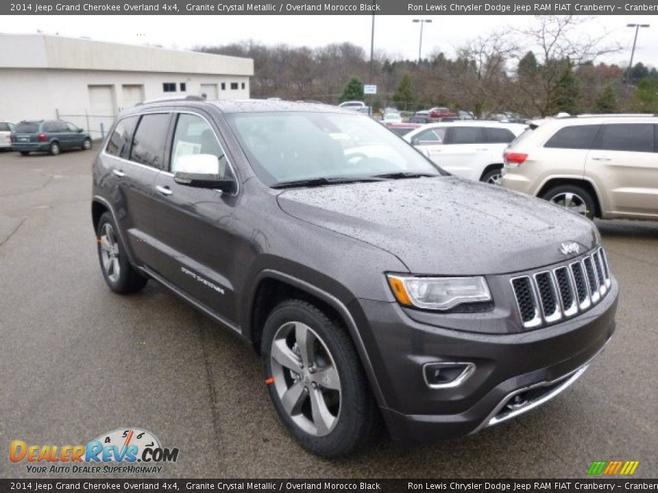 2014 Jeep Grand Cherokee Overland 4x4 Granite Crystal Metallic / Overland Morocco Black Photo #4
