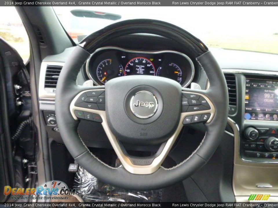 2014 Jeep Grand Cherokee Overland 4x4 Granite Crystal Metallic / Overland Morocco Black Photo #19