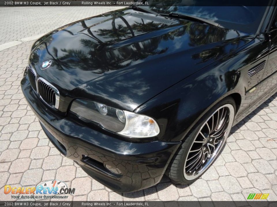 2002 BMW M3 Coupe Jet Black / Grey Photo #25