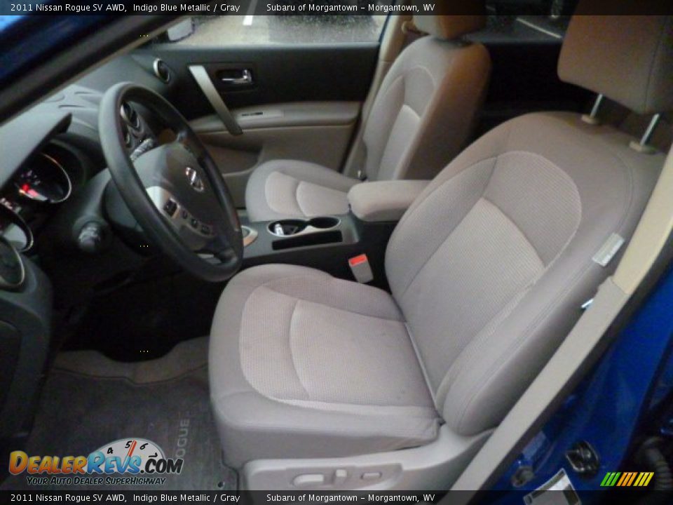 2011 Nissan Rogue SV AWD Indigo Blue Metallic / Gray Photo #7