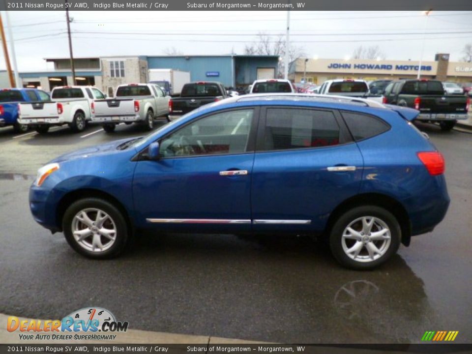 2011 Nissan Rogue SV AWD Indigo Blue Metallic / Gray Photo #8