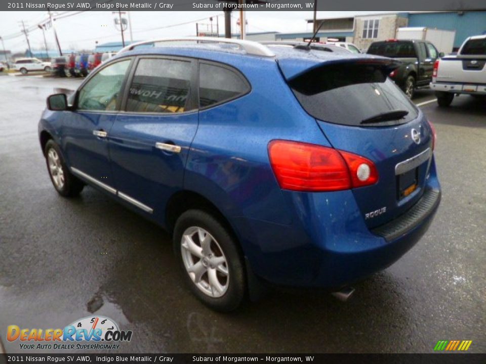 2011 Nissan Rogue SV AWD Indigo Blue Metallic / Gray Photo #9