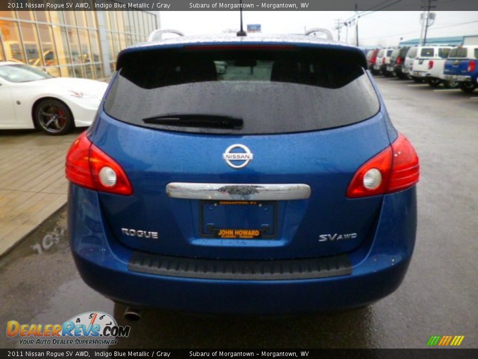 2011 Nissan Rogue SV AWD Indigo Blue Metallic / Gray Photo #10