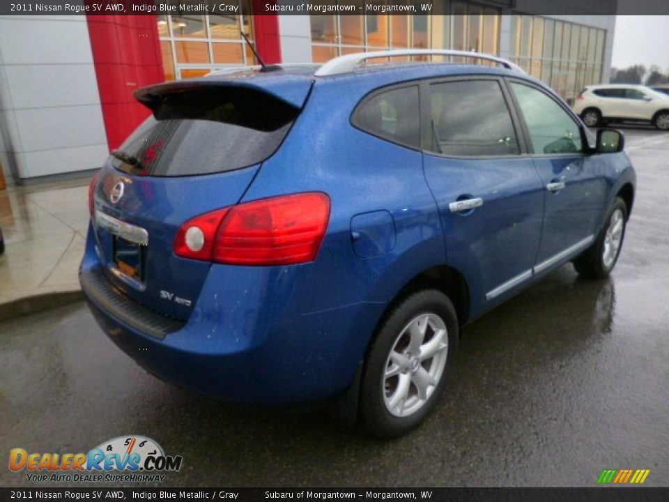 2011 Nissan Rogue SV AWD Indigo Blue Metallic / Gray Photo #11