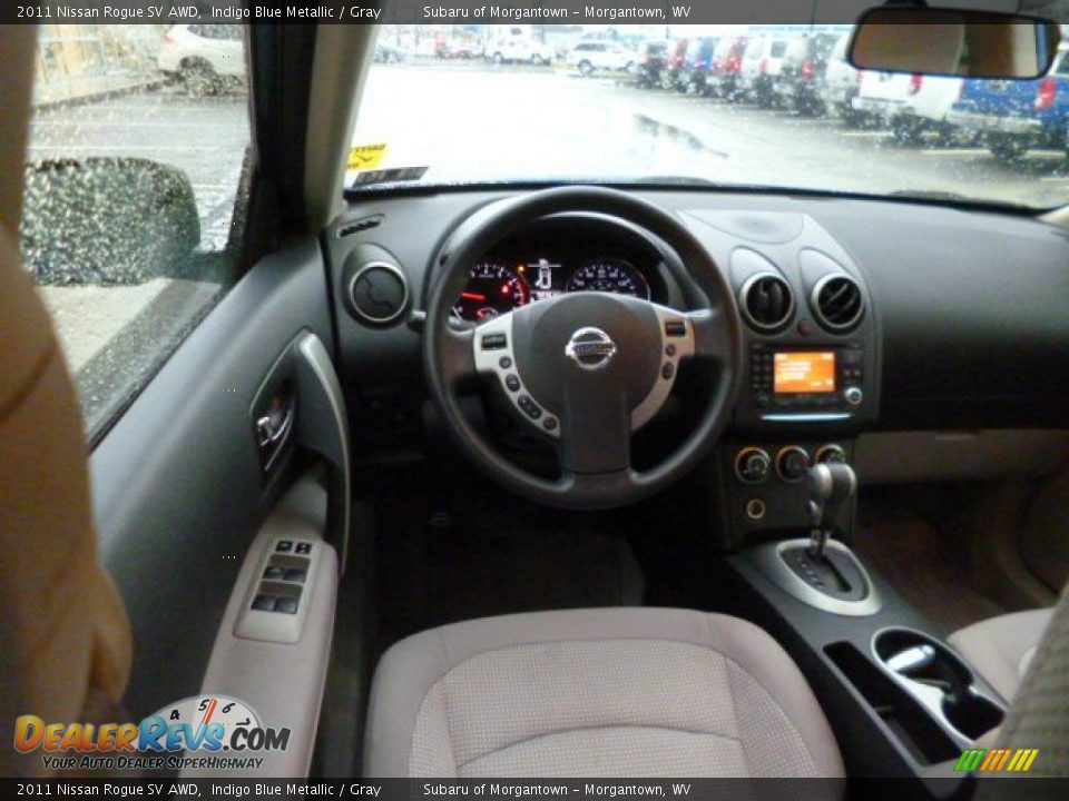 2011 Nissan Rogue SV AWD Indigo Blue Metallic / Gray Photo #14