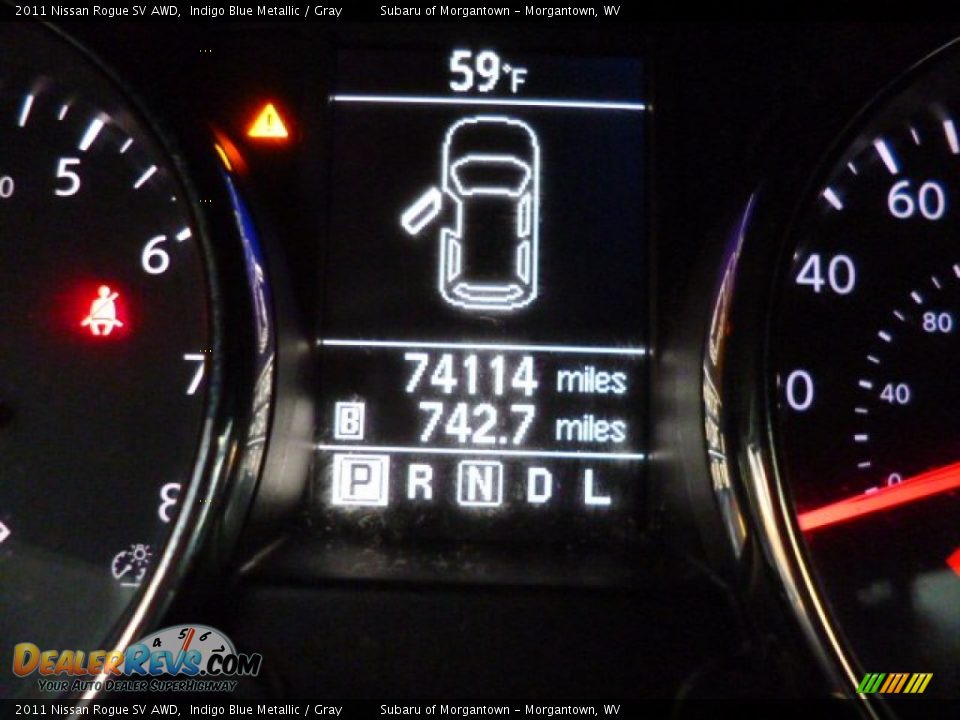 2011 Nissan Rogue SV AWD Indigo Blue Metallic / Gray Photo #20