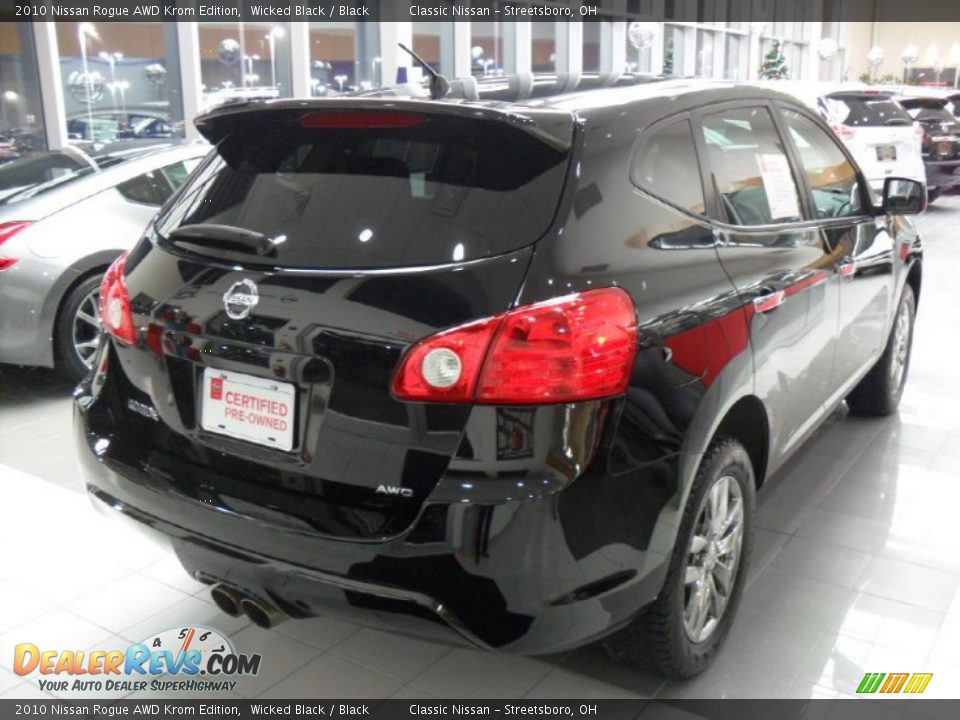 2010 Nissan Rogue AWD Krom Edition Wicked Black / Black Photo #2