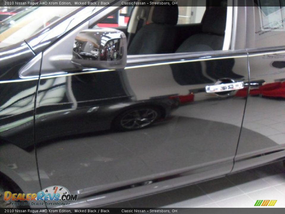 2010 Nissan Rogue AWD Krom Edition Wicked Black / Black Photo #4