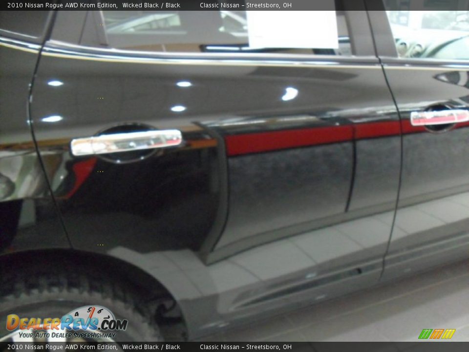 2010 Nissan Rogue AWD Krom Edition Wicked Black / Black Photo #6