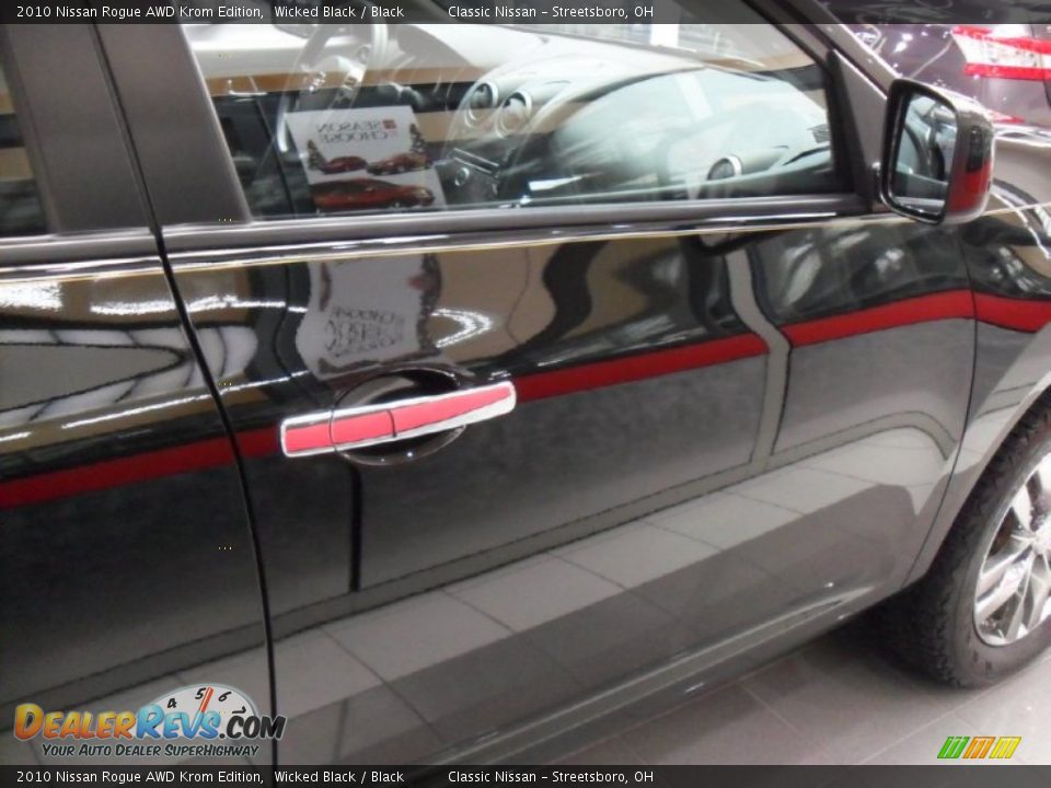 2010 Nissan Rogue AWD Krom Edition Wicked Black / Black Photo #7